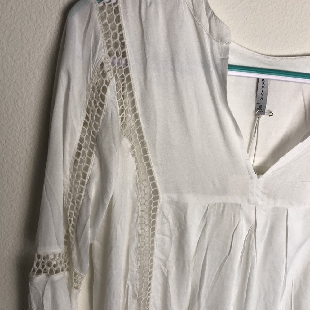 Raviya Long Flowy High Low Blouse Size M - Picture 3 of 8